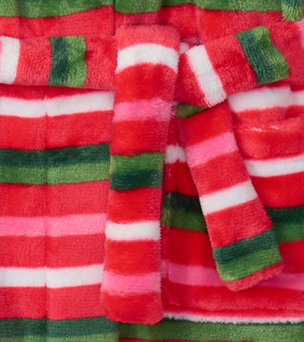 View larger image of Candy Cane Stripes Kids Fleece Robe