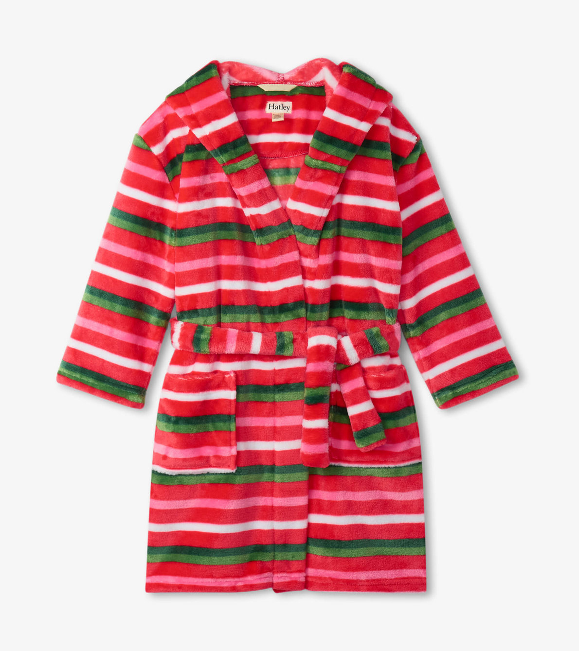 View larger image of Candy Cane Stripes Fleece Robe