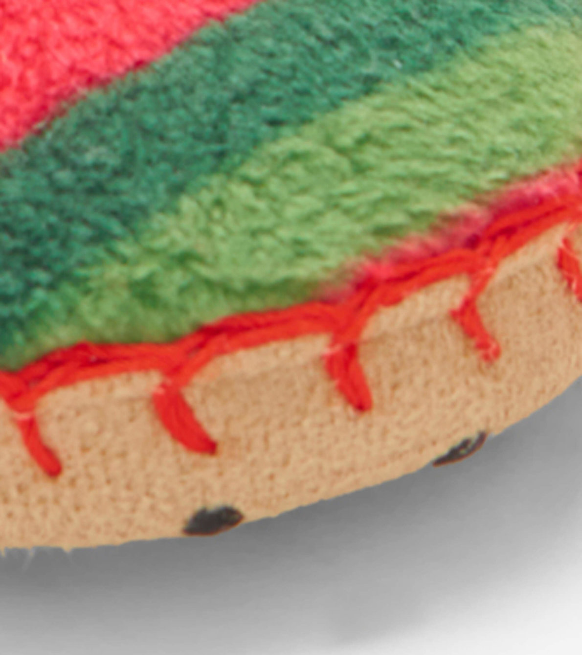 Agrandir l'image de Pantoufles en molleton pour enfant – Rayures canne de bonbon