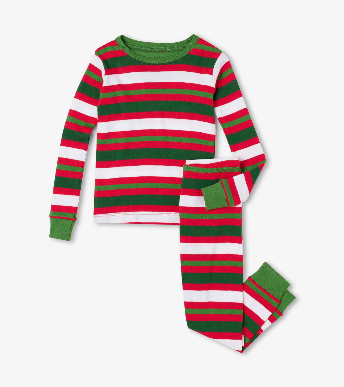Agrandir l'image de Pyjama en coton biologique pour enfant – Rayures canne de bonbon