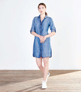 Cara Shirt Dress - Medium Blue Wash