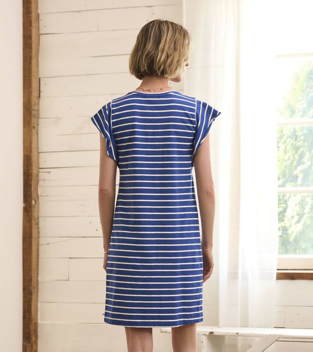 View larger image of Carlie Dress - Blue Quartz Stripes