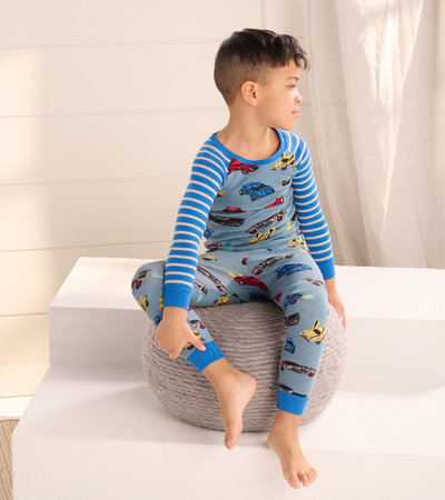 Pyjama Grenouillière coton biologique, rayures en 2 couleurs