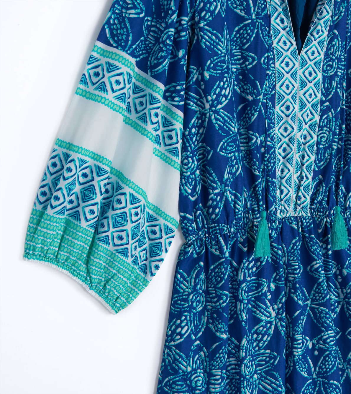 Agrandir l'image de Robe longue Celine – Batik à éclats d’étoiles