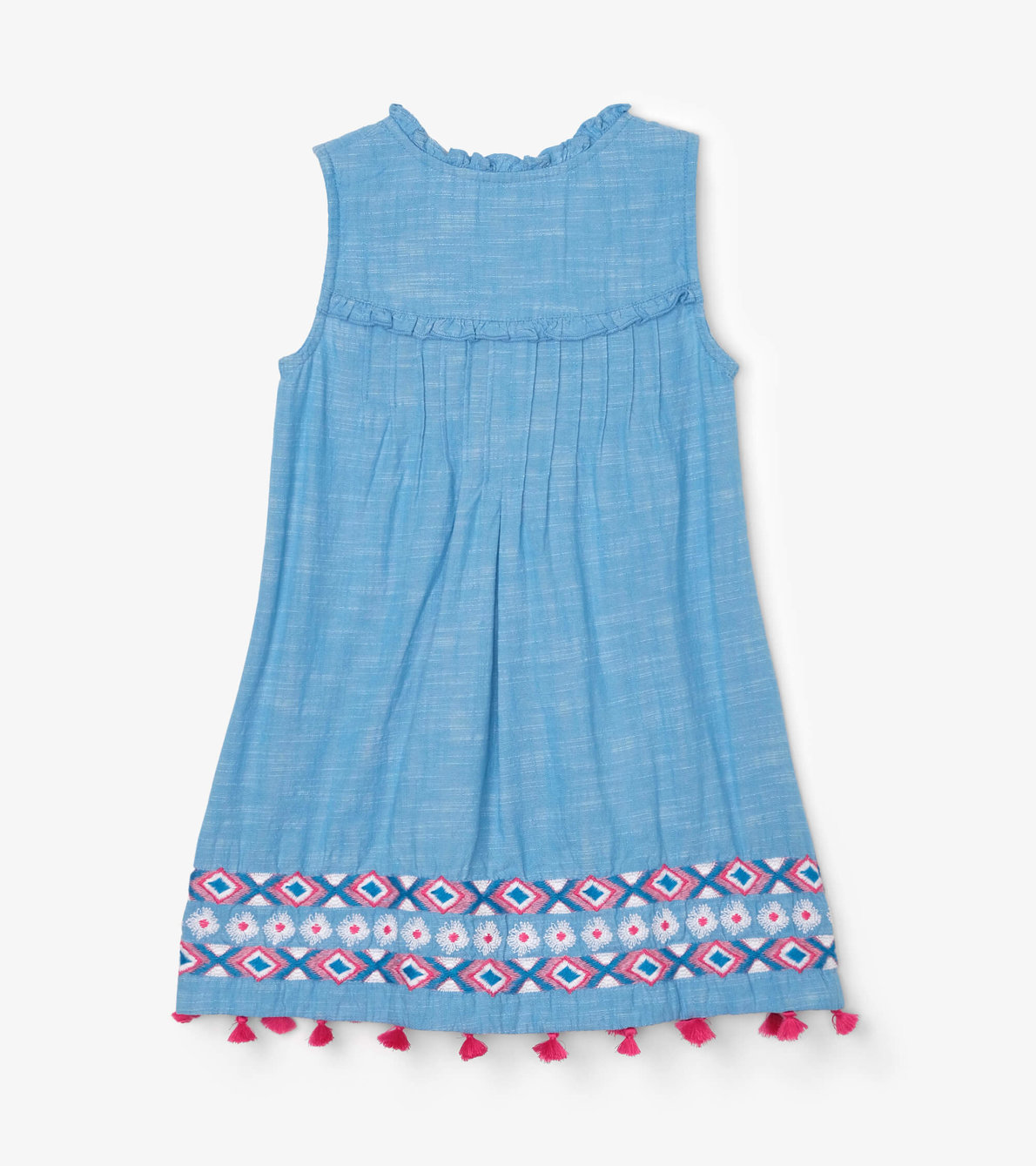 View larger image of Chambray Floral Pin Tuck Dress