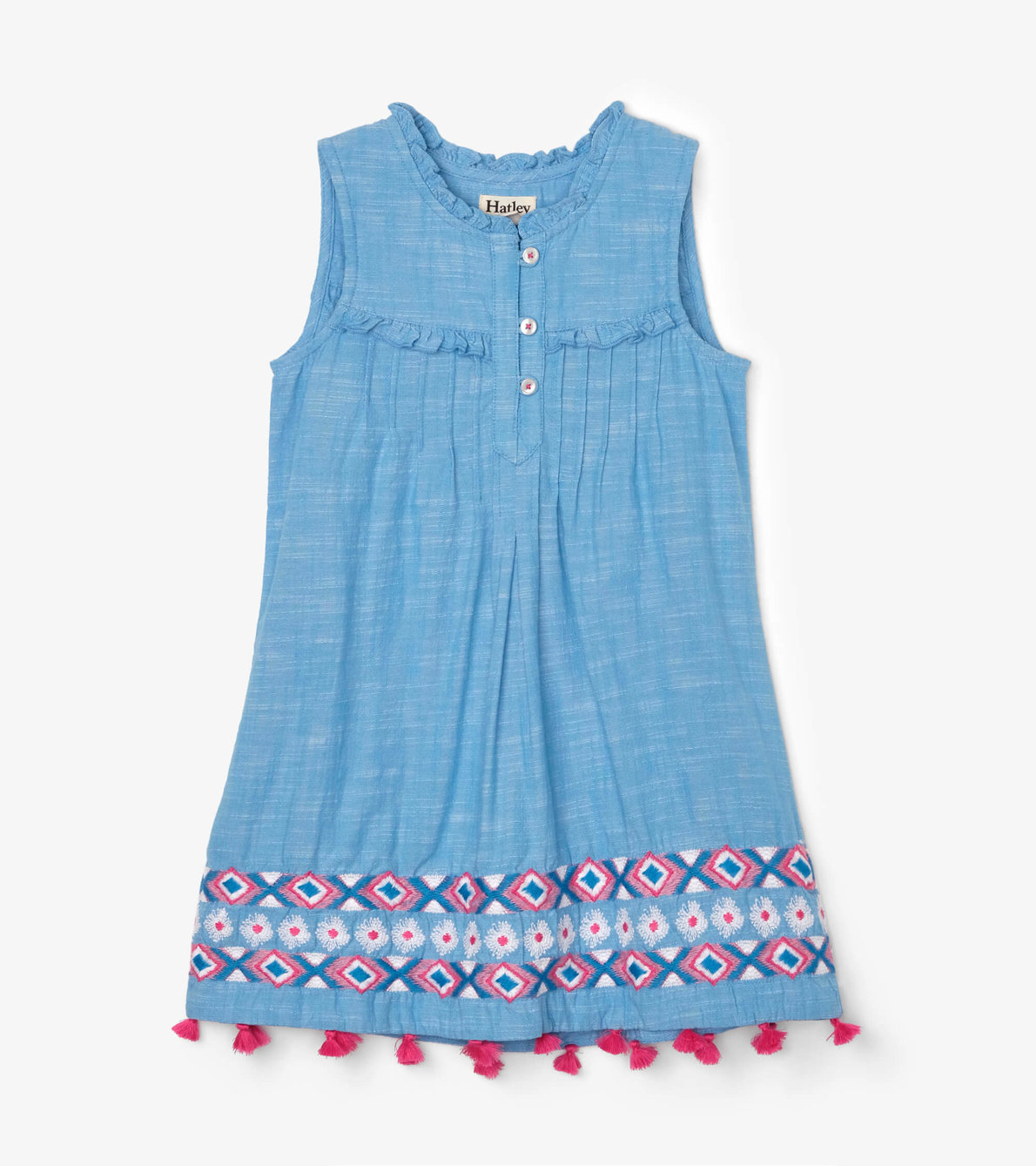 View larger image of Chambray Floral Pin Tuck Dress