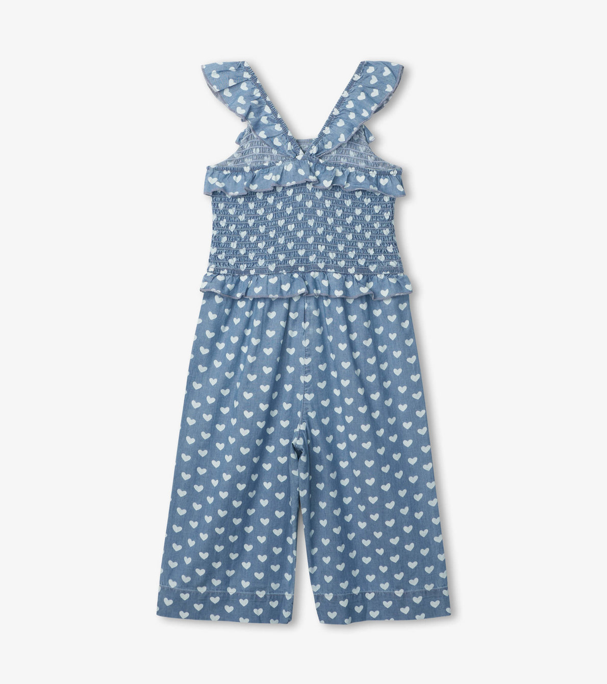 View larger image of Chambray Hearts Smocked Romper