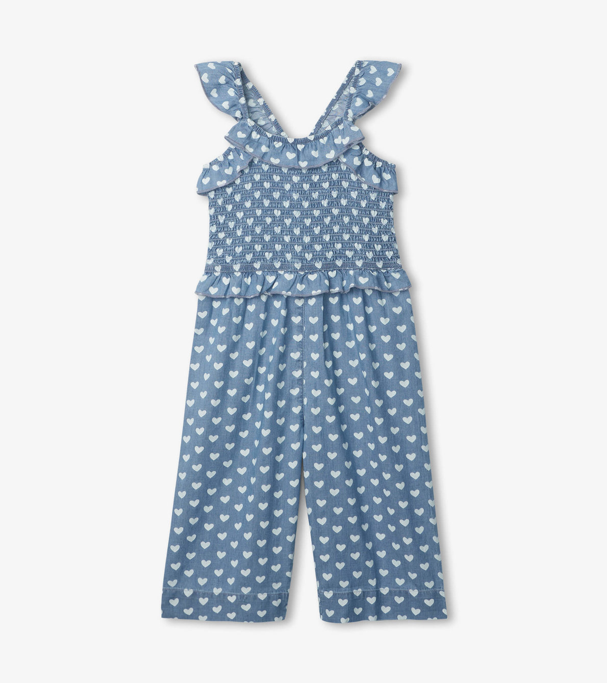 View larger image of Chambray Hearts Smocked Romper