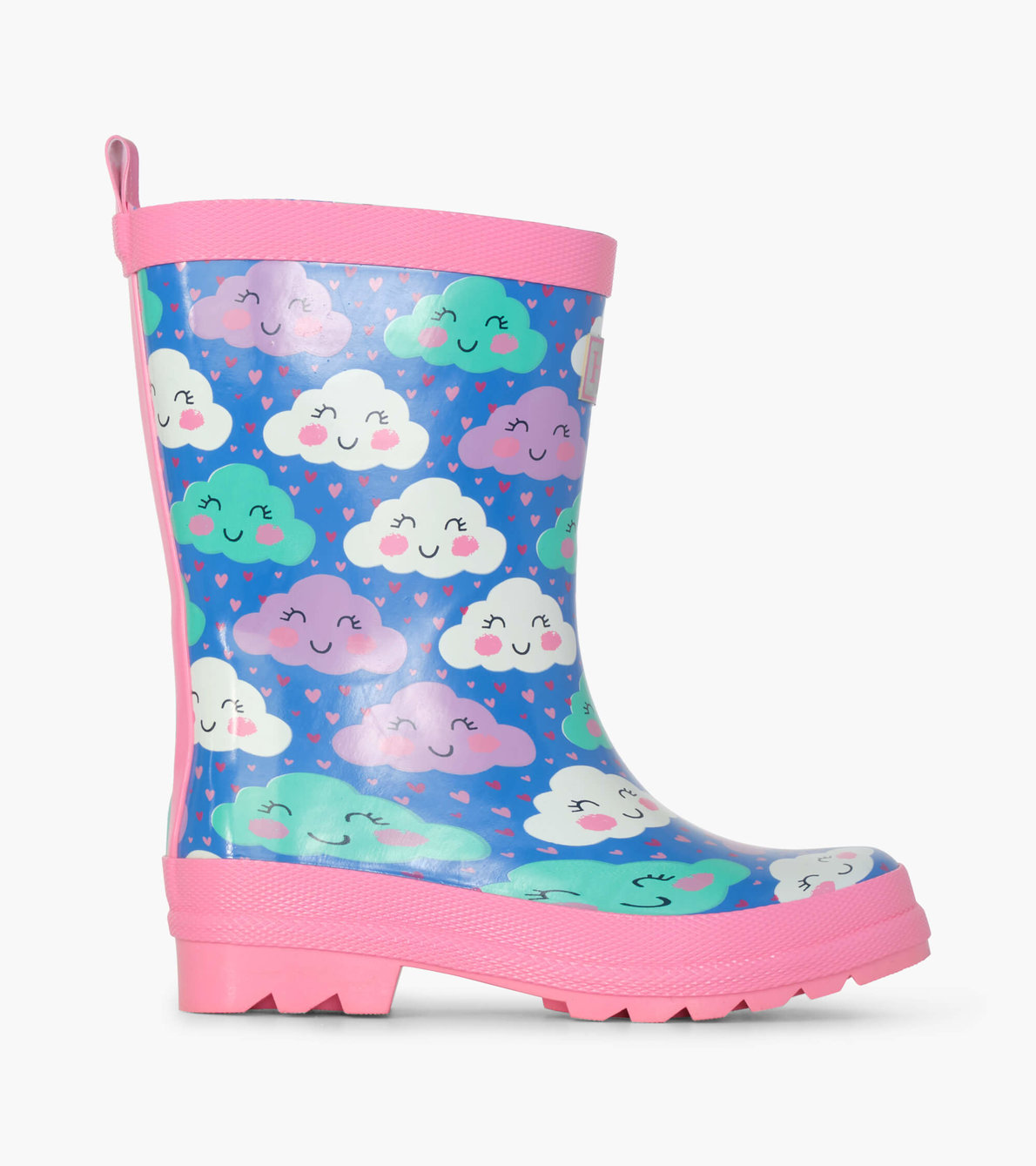 View larger image of Cheerful Clouds Shiny Rain Boots