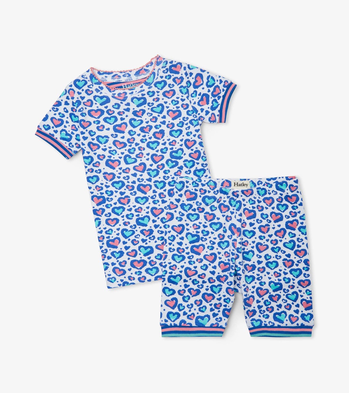 View larger image of Cheetah Hearts Organic Cotton Short Pajama Set