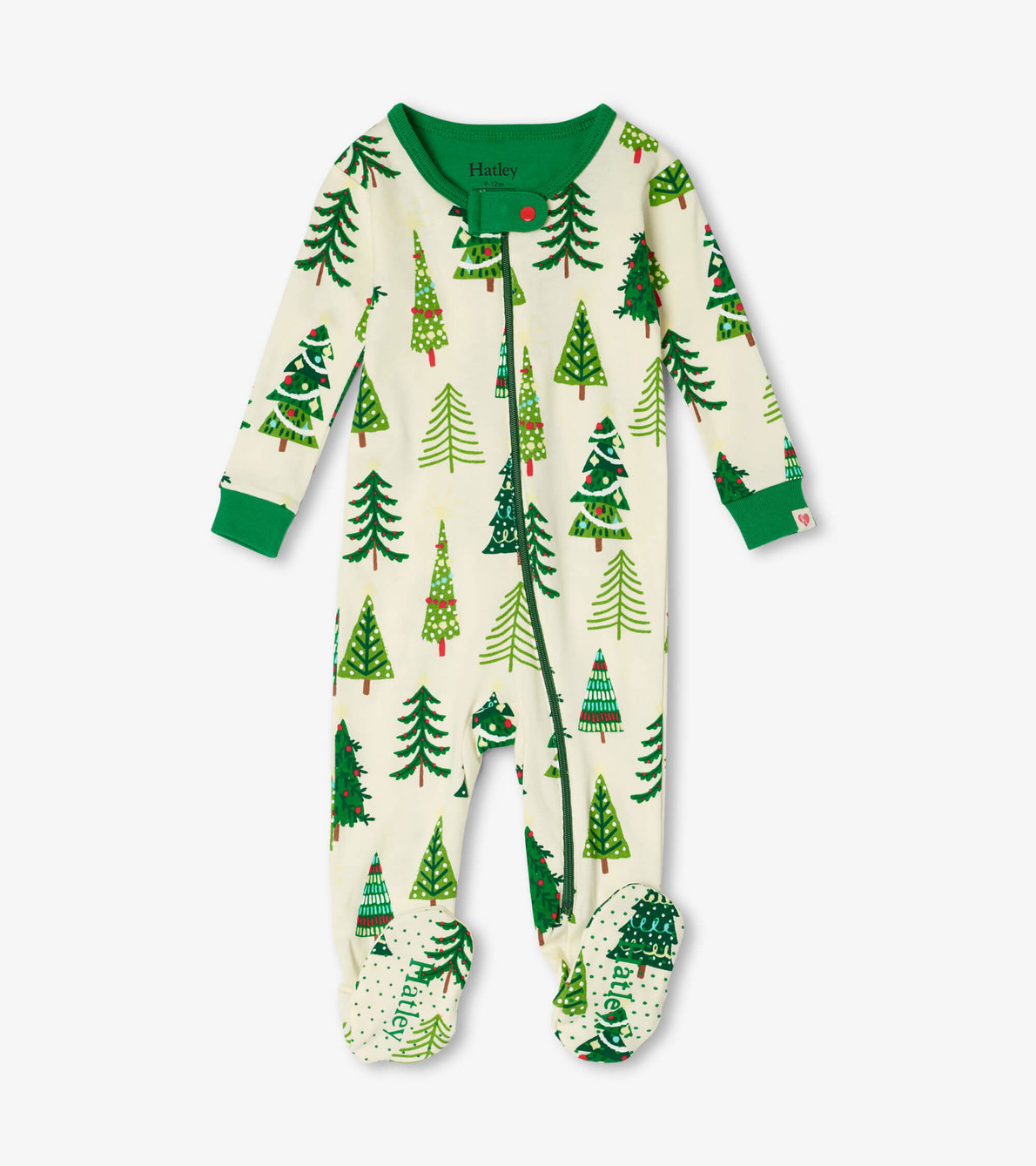 View larger image of Christmas Trees Glow In The Dark Footed Coverall
