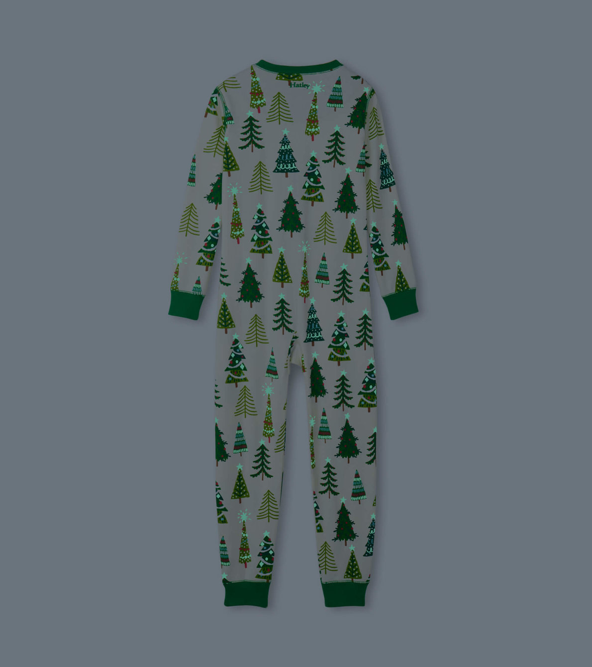 Agrandir l'image de Combinaison pyjama brillant dans le noir – Sapins de Noël