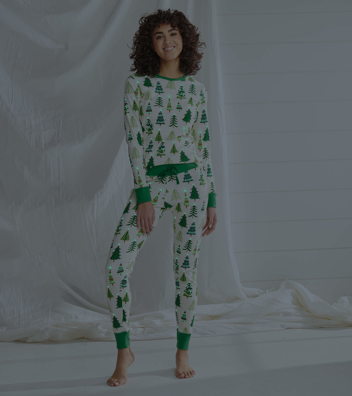 View larger image of Christmas Trees Glow In The Dark Women's Pajama Set