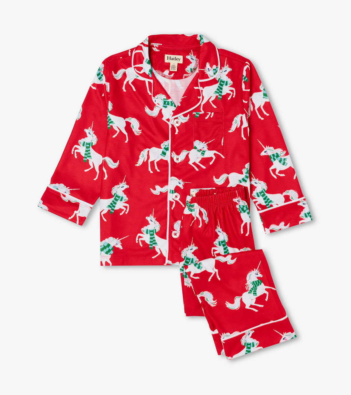 View larger image of Christmas Unicorns Button Down Pajama Set
