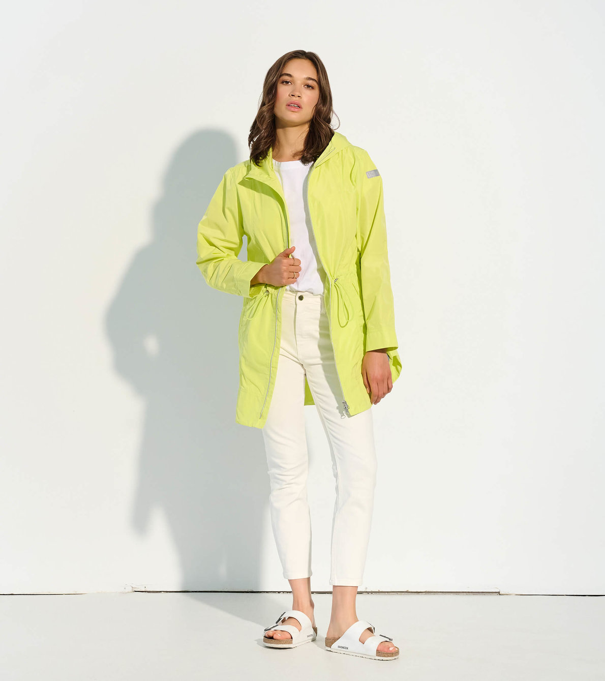 View larger image of Cinched Waist Rain Shell - Sunny Lime