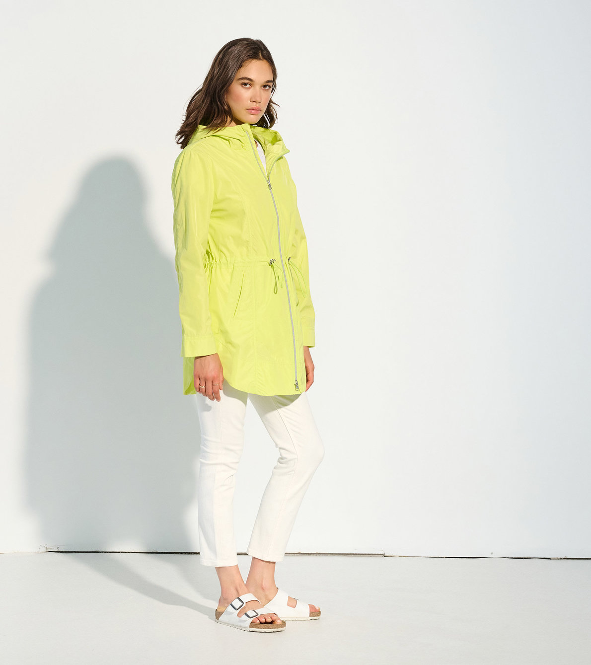View larger image of Cinched Waist Rain Shell - Sunny Lime