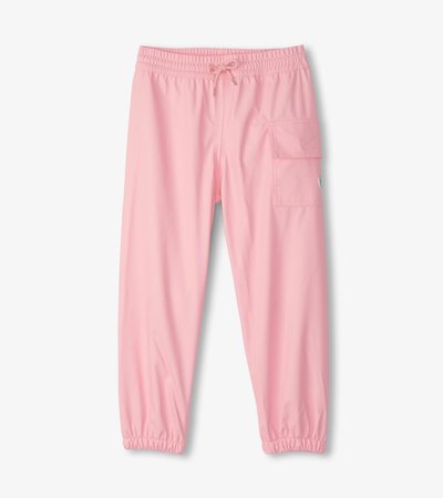 Classic Pink Kids Rain Pants