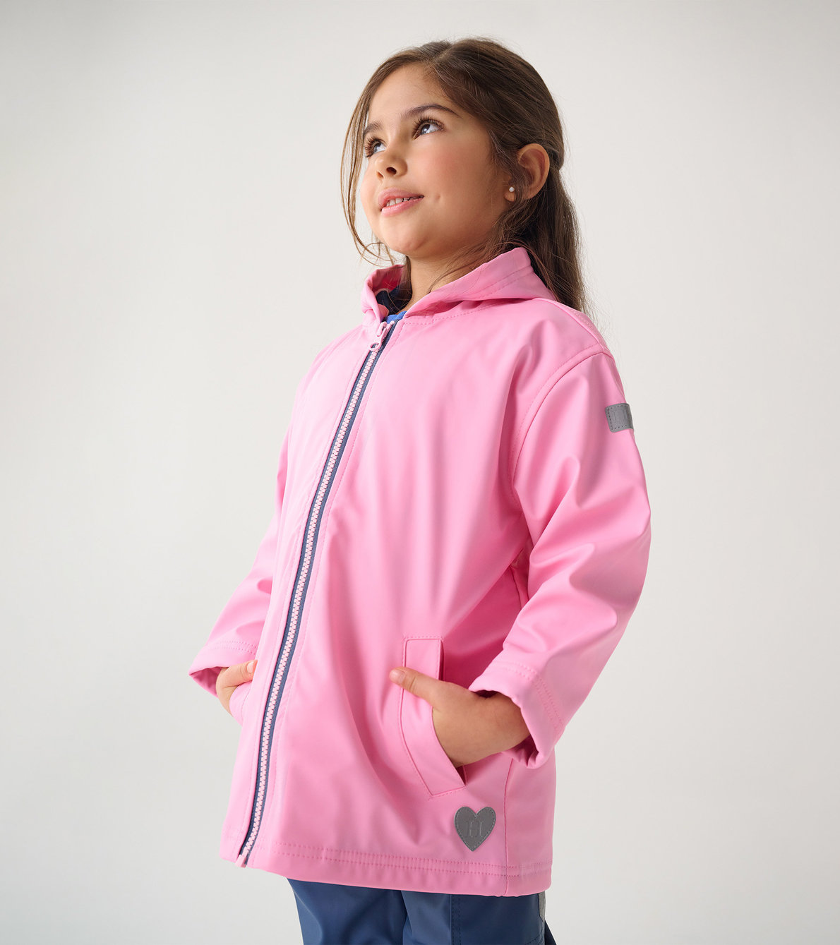 View larger image of Girls Classic Pink Zip-Up Raincoat