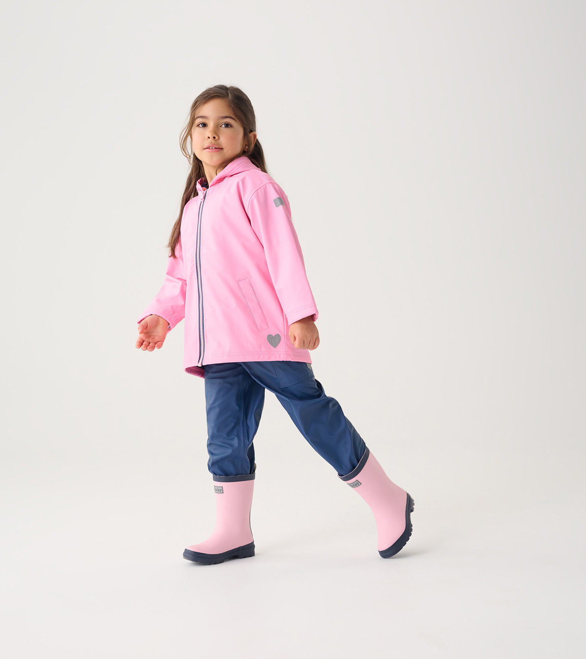 View larger image of Girls Classic Pink Zip-Up Rain Jacket