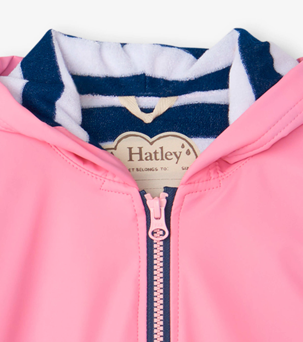 View larger image of Girls Classic Pink Zip-Up Rain Jacket