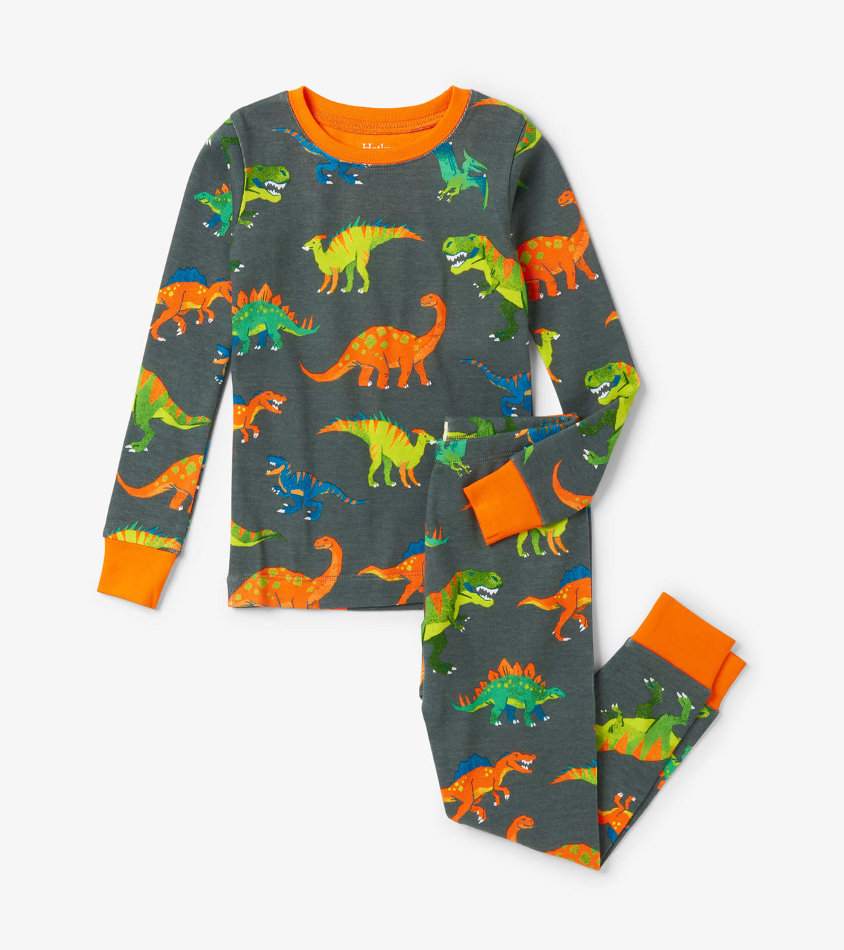 View larger image of Colourblock Dino Pajama Set