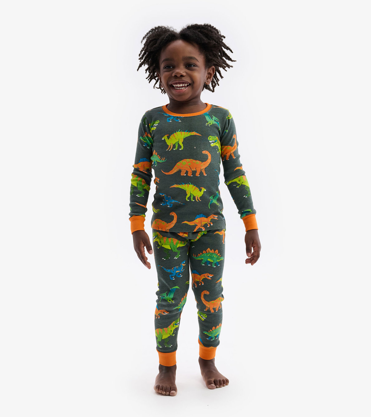 View larger image of Colourblock Dino Pajama Set