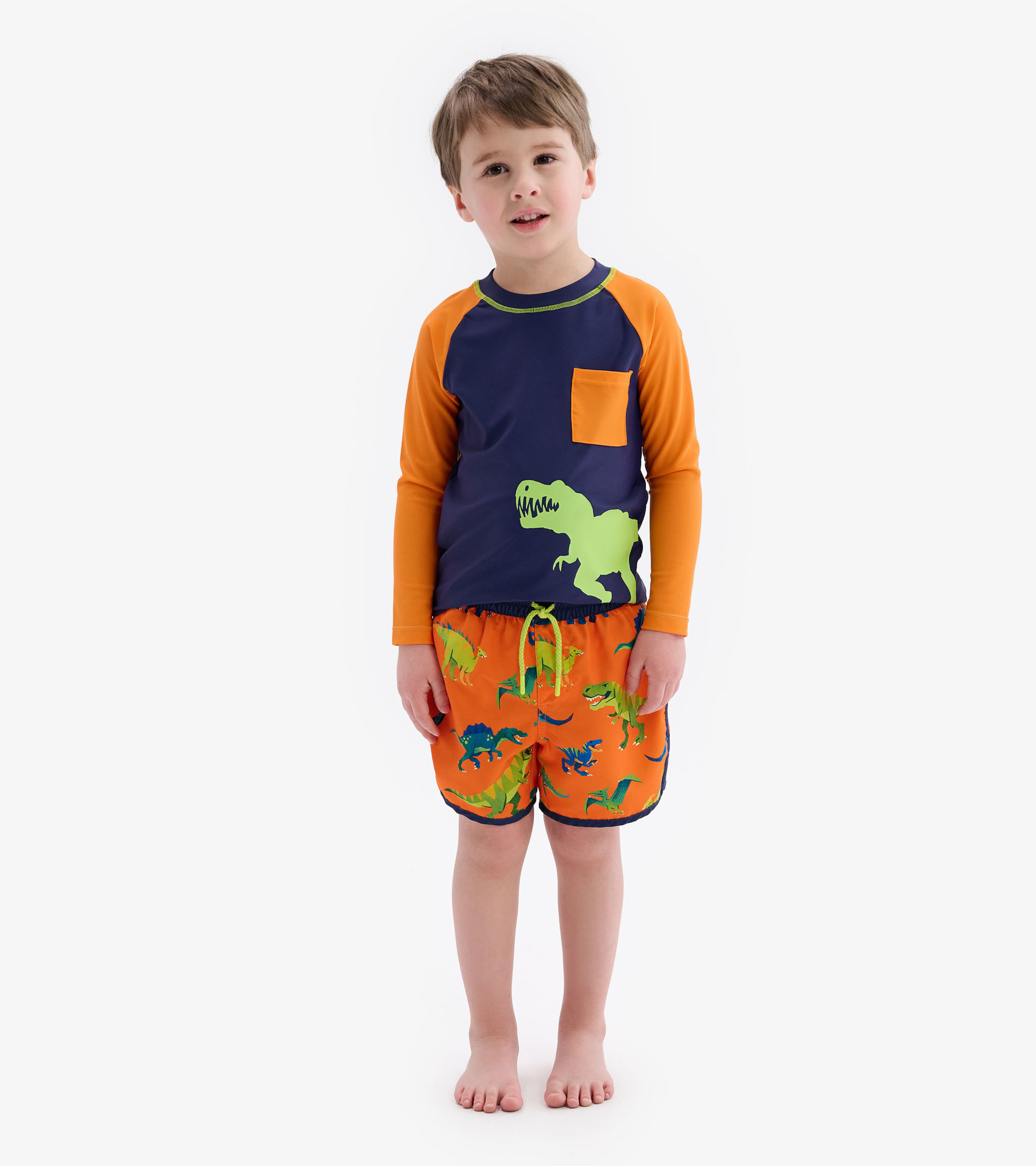 Colourblock Dino Swim Shorts - Hatley US