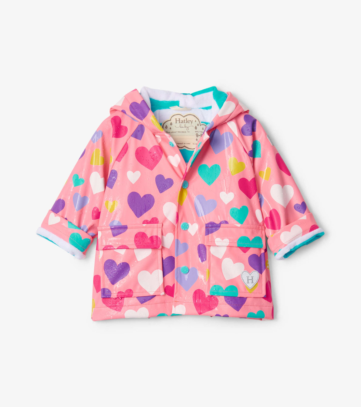 View larger image of Colourful Hearts Baby Raincoat