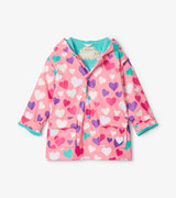 Colourful Hearts Colour Changing Raincoat