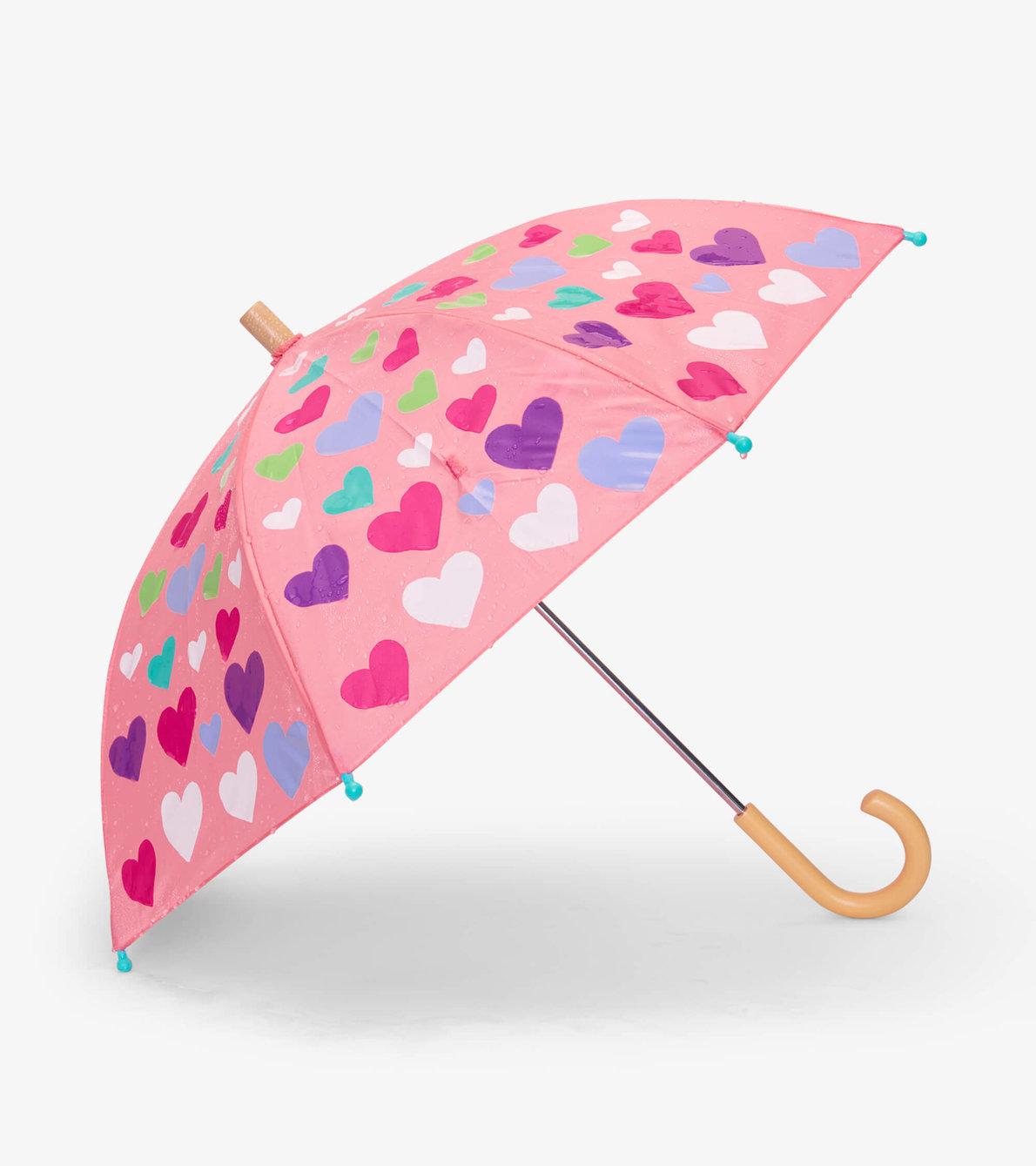 Agrandir l'image de Parapluie à couleur changeante – Cœurs colorés