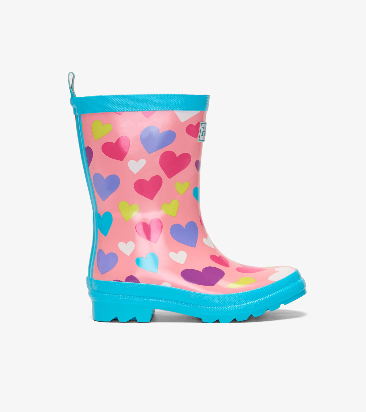View larger image of Colourful Hearts Shiny Wellies