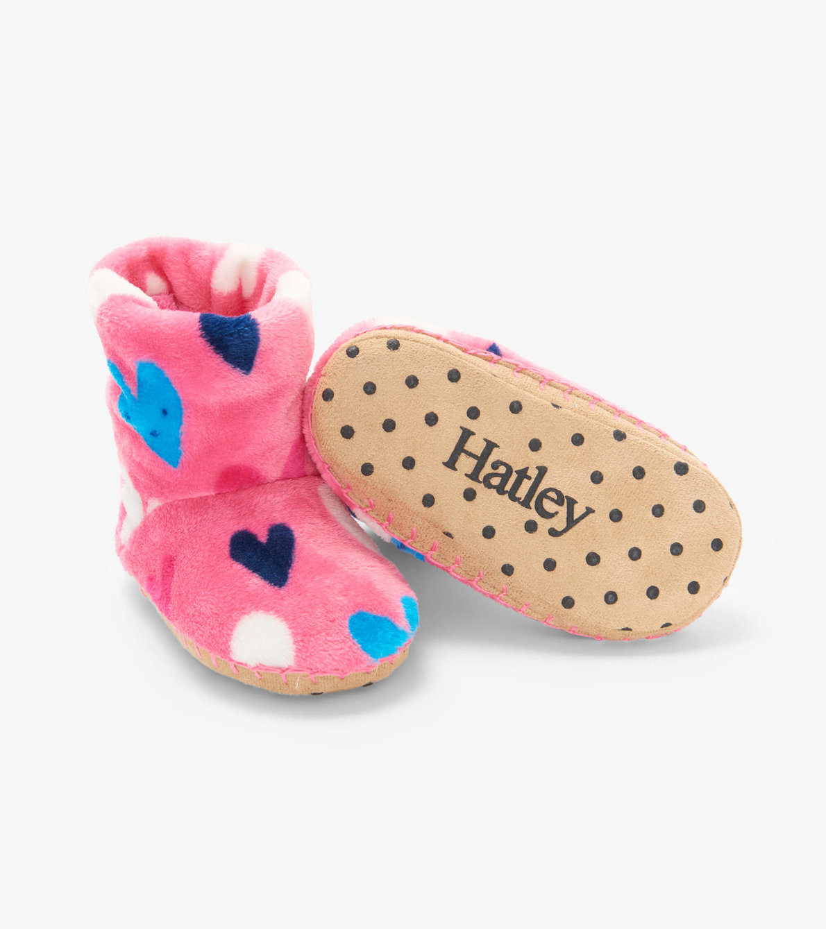 View larger image of Confetti Hearts Kids Fleece Slippers