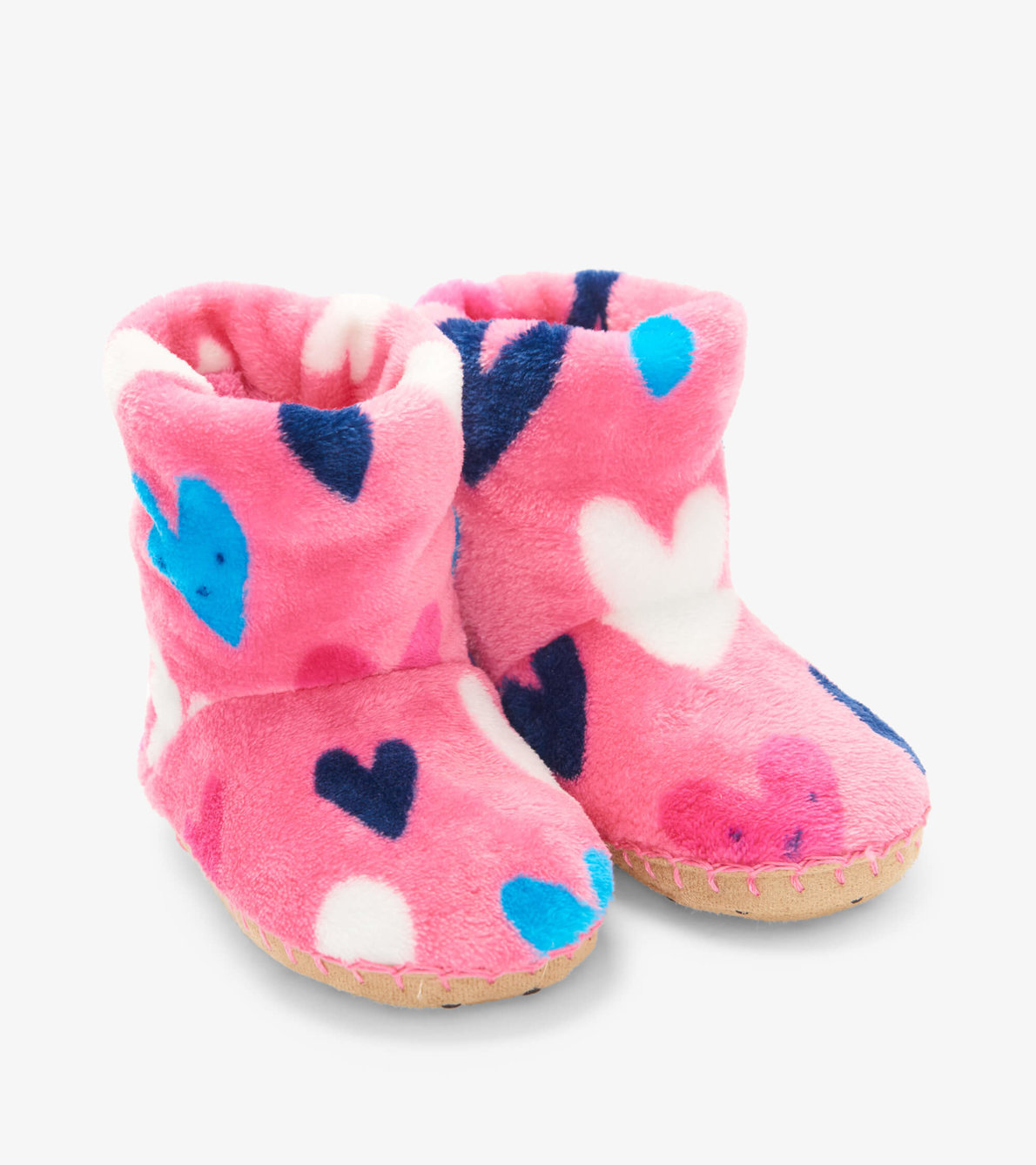 View larger image of Confetti Hearts Fleece Slippers