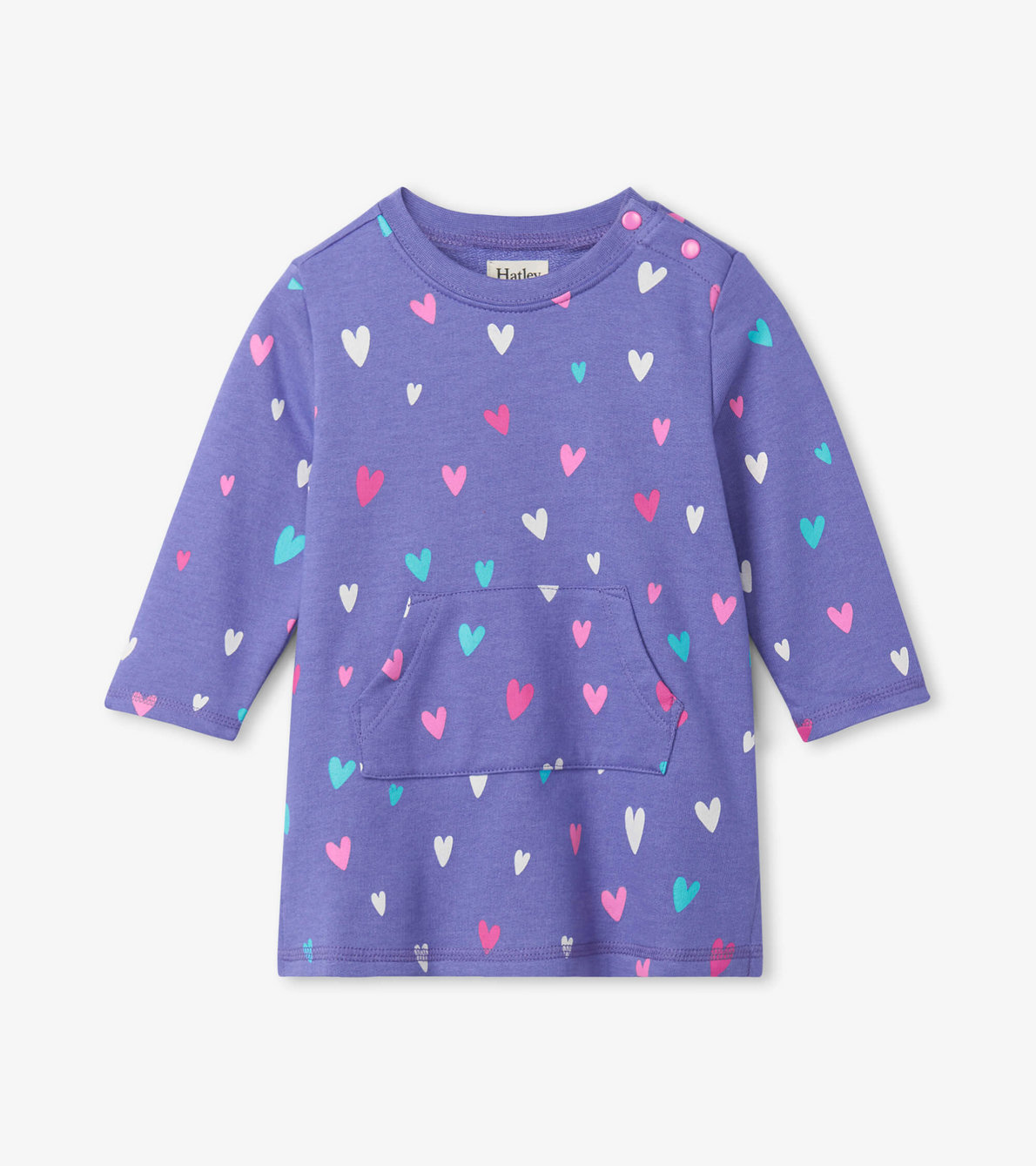 Agrandir l'image de Robe en jersey bouclette pour bébé – Confettis de cœurs
