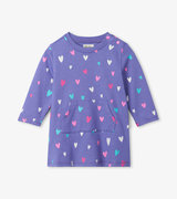 Confetti Hearts French Terry Baby Dress
