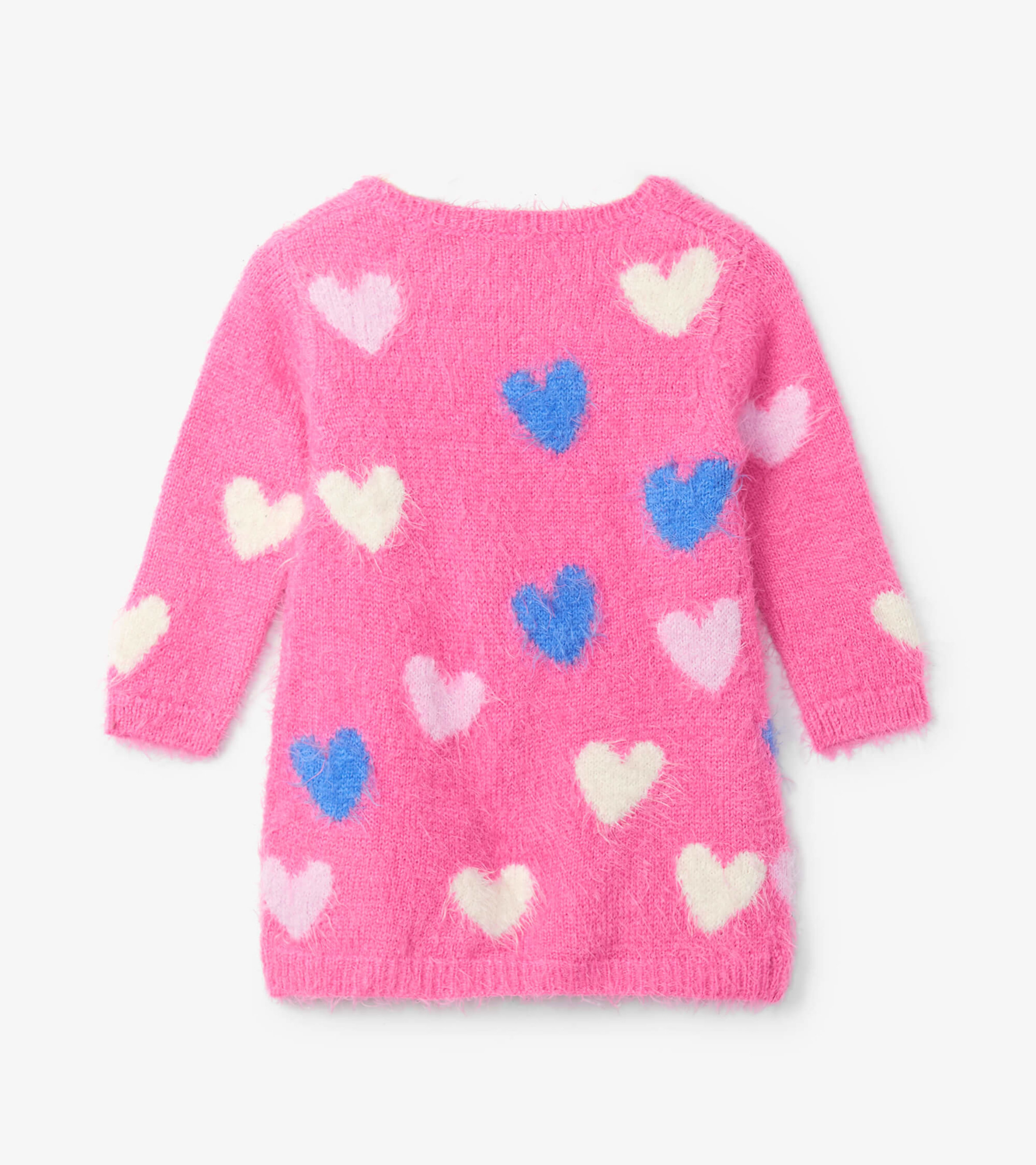 The Heart Confetti Sweater in Hot Pink Large