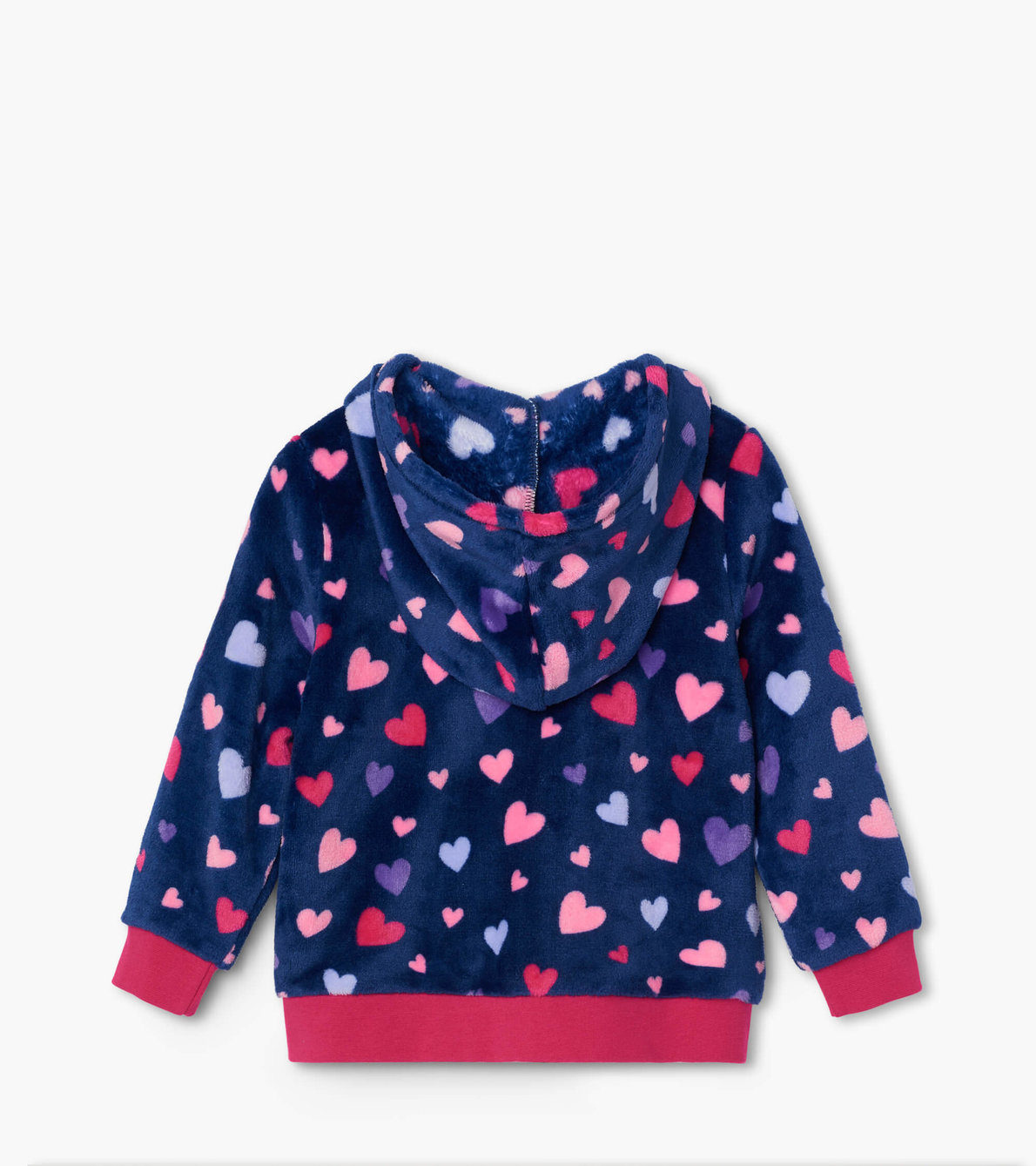 View larger image of Confetti Hearts Fuzzy Fleece Hooded Jacket