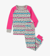 Pyjama en coton biologique avec haut à manches raglan – Confettis de cœurs