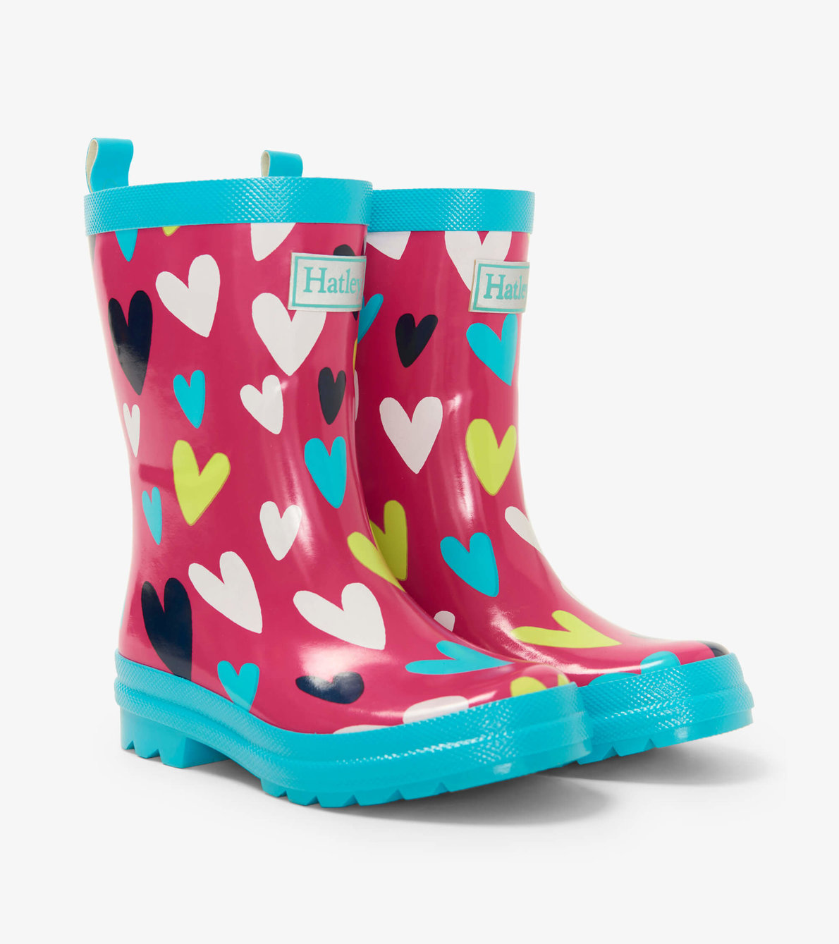 View larger image of Confetti Hearts Shiny Rain Boots