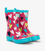 Confetti Hearts Shiny Rain Boots