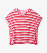 Cotton Candy Stripes Hooded Terry Cover Up