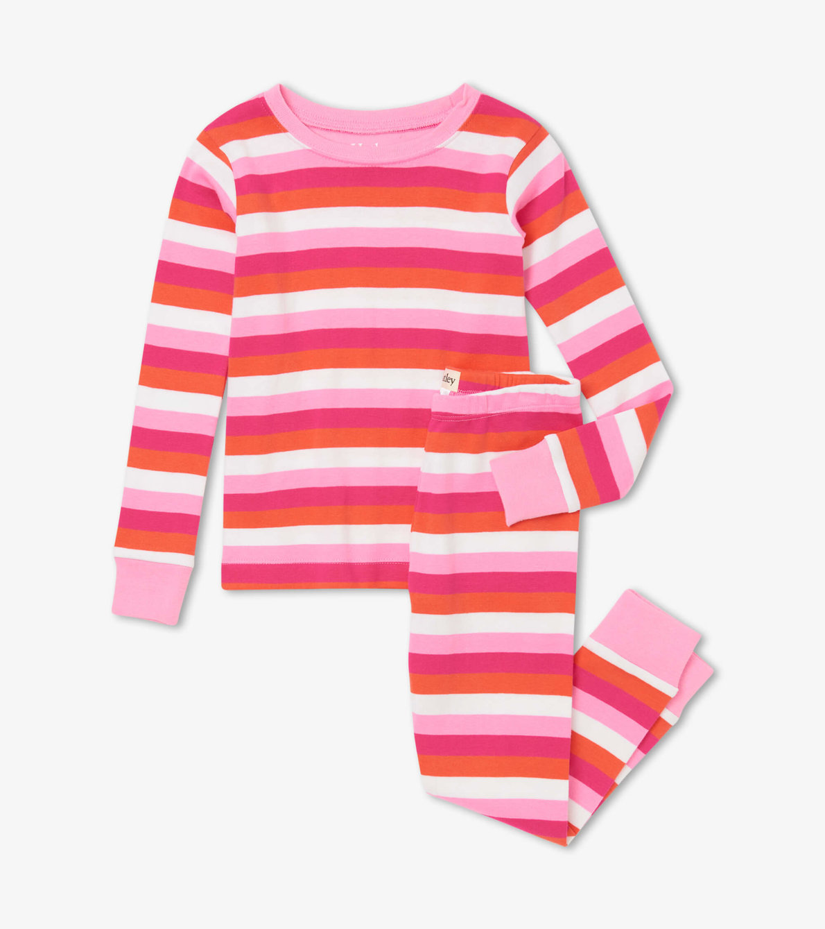 View larger image of Cotton Candy Stripes Organic Cotton Pajama Set