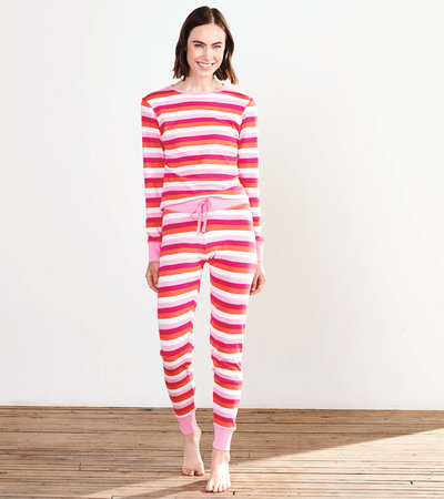 Cotton Candy Stripes Organic Cotton Women's Pajama Set