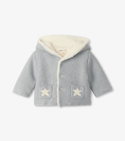 Cozy Stars Sherpa Lined Baby Sweater