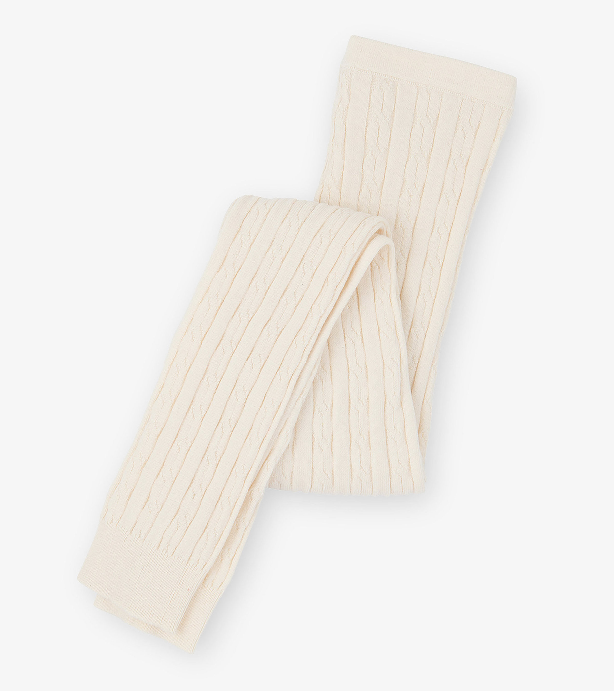 Girls Cream Cable Knit Tights - Hatley US