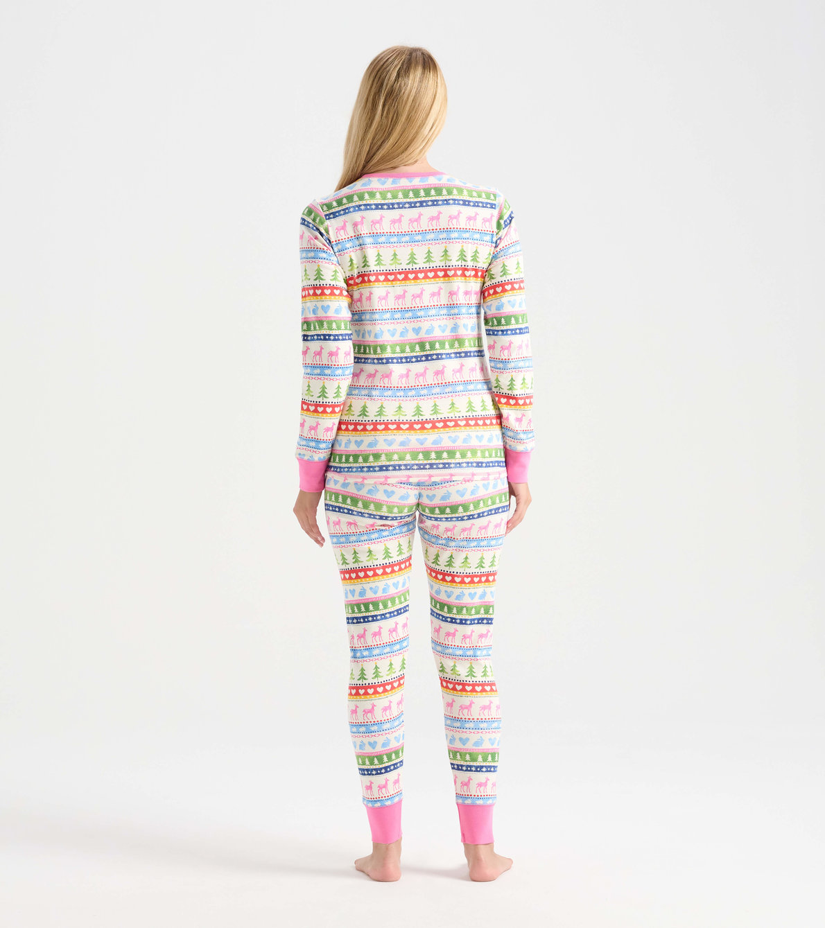 View larger image of Women's Cream Painted Fairisle Pajama Set