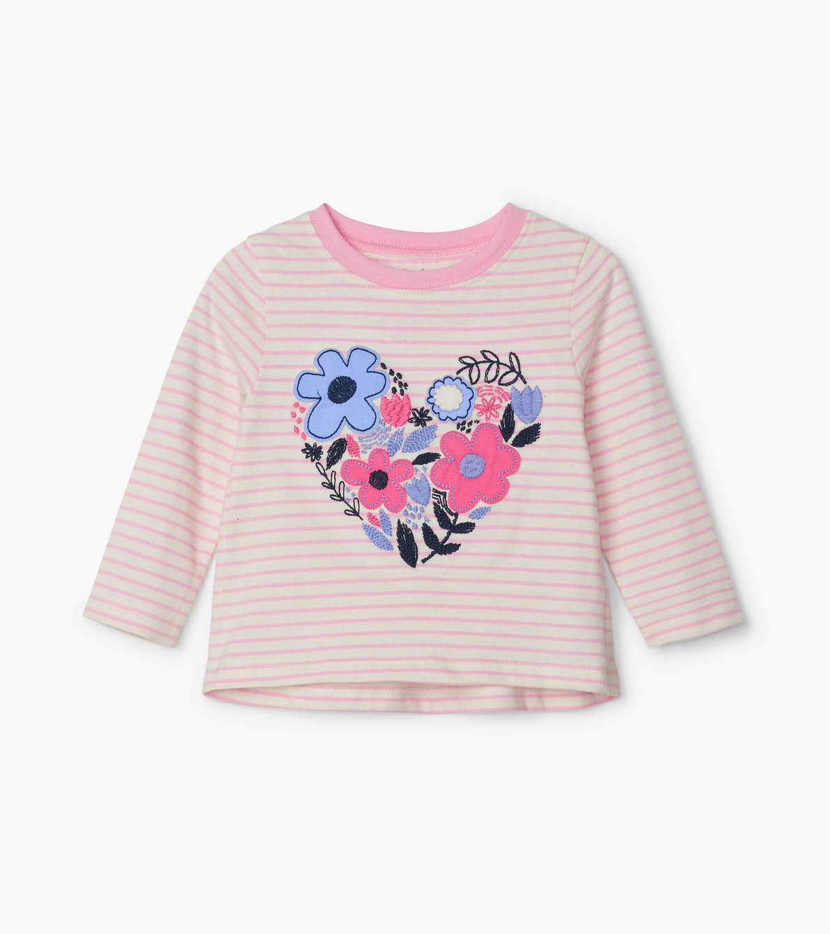 Agrandir l'image de T-shirt à manches longues pour bébé – Découpes fleuries