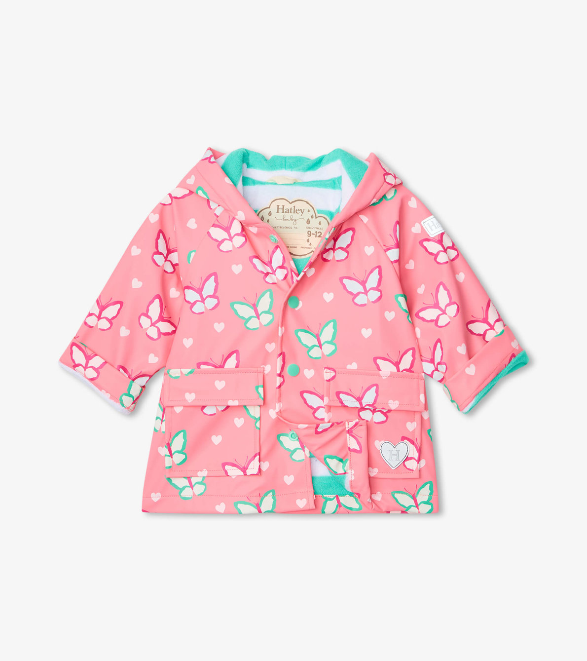 View larger image of Dainty Butterflies Colour Changing Baby Raincoat