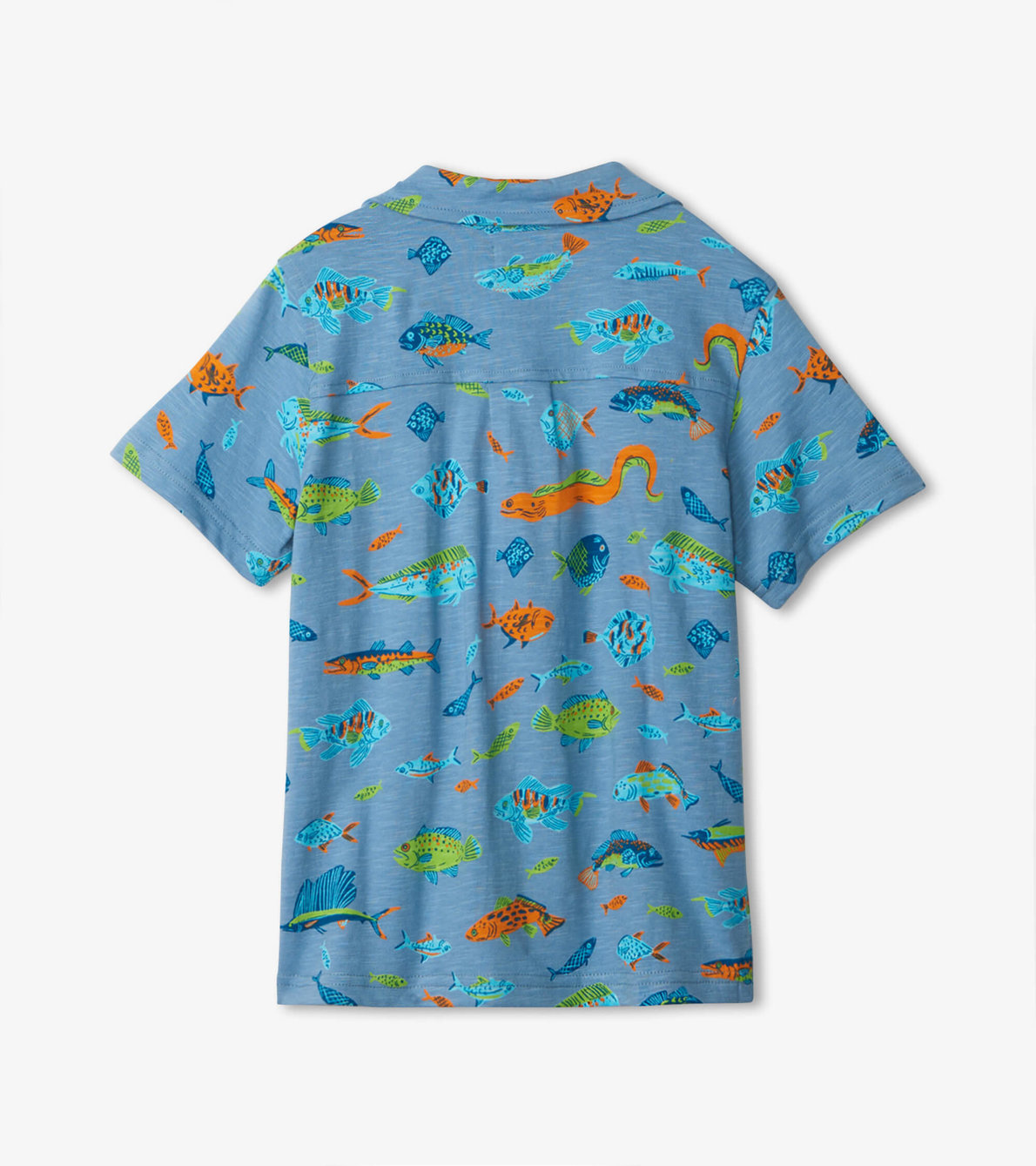 Agrandir l'image de Chemise boutonnée en jersey – Poissons des profondeurs marines