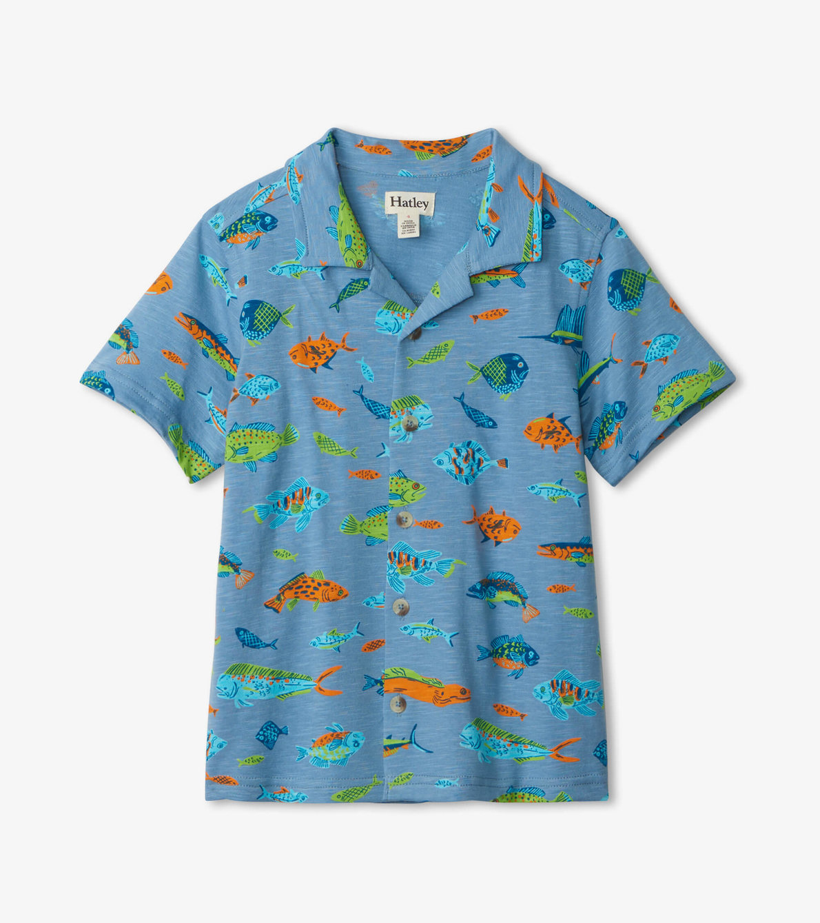 Agrandir l'image de Chemise boutonnée en jersey – Poissons des profondeurs marines
